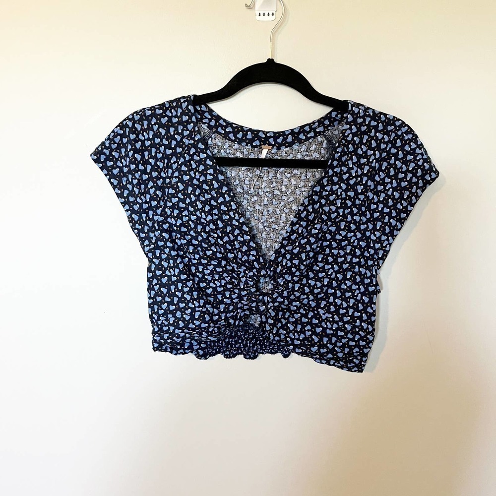 Free people havana honey crop top hearts women’s size large